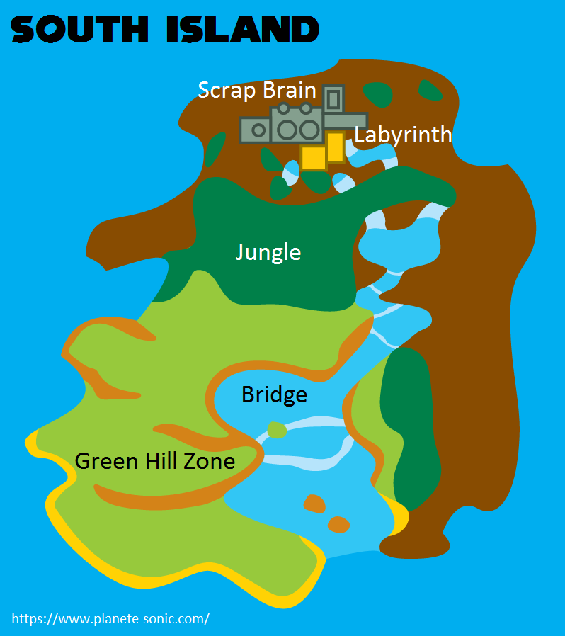 Sonic South Island Map