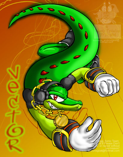 Fan art crée par Outcasts, remarquez qu'il y a un pendentif accroché à la chaîne de Vector - 86.8 ko