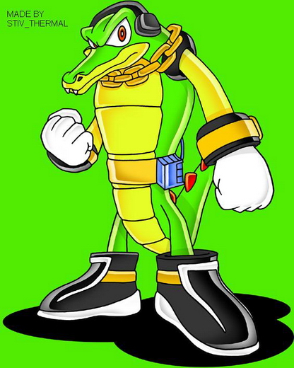 Fan art crée par Stiv_thermal, remarquez que Vector porte sa ceinture - 153.4 ko