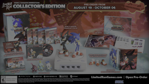 Contenu de l'édition collector LRG de Sonic x Shadow Generations