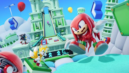 Knuckles et Tails dans un décors aérien